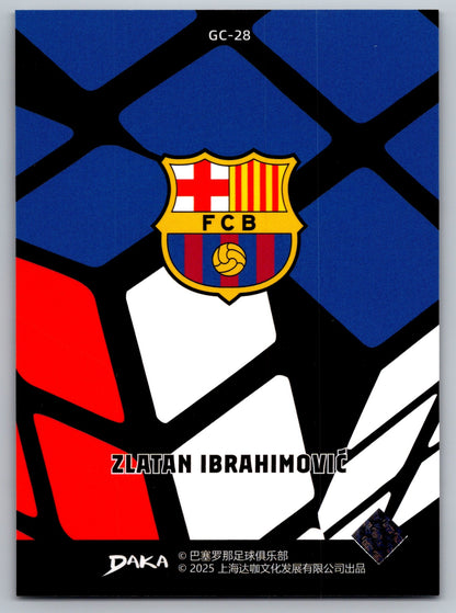 Zlatan Ibrahimović - DAKA Top Audience 2025-26 FC Barcelona #GC-28 Green Field Cube Insert Legende