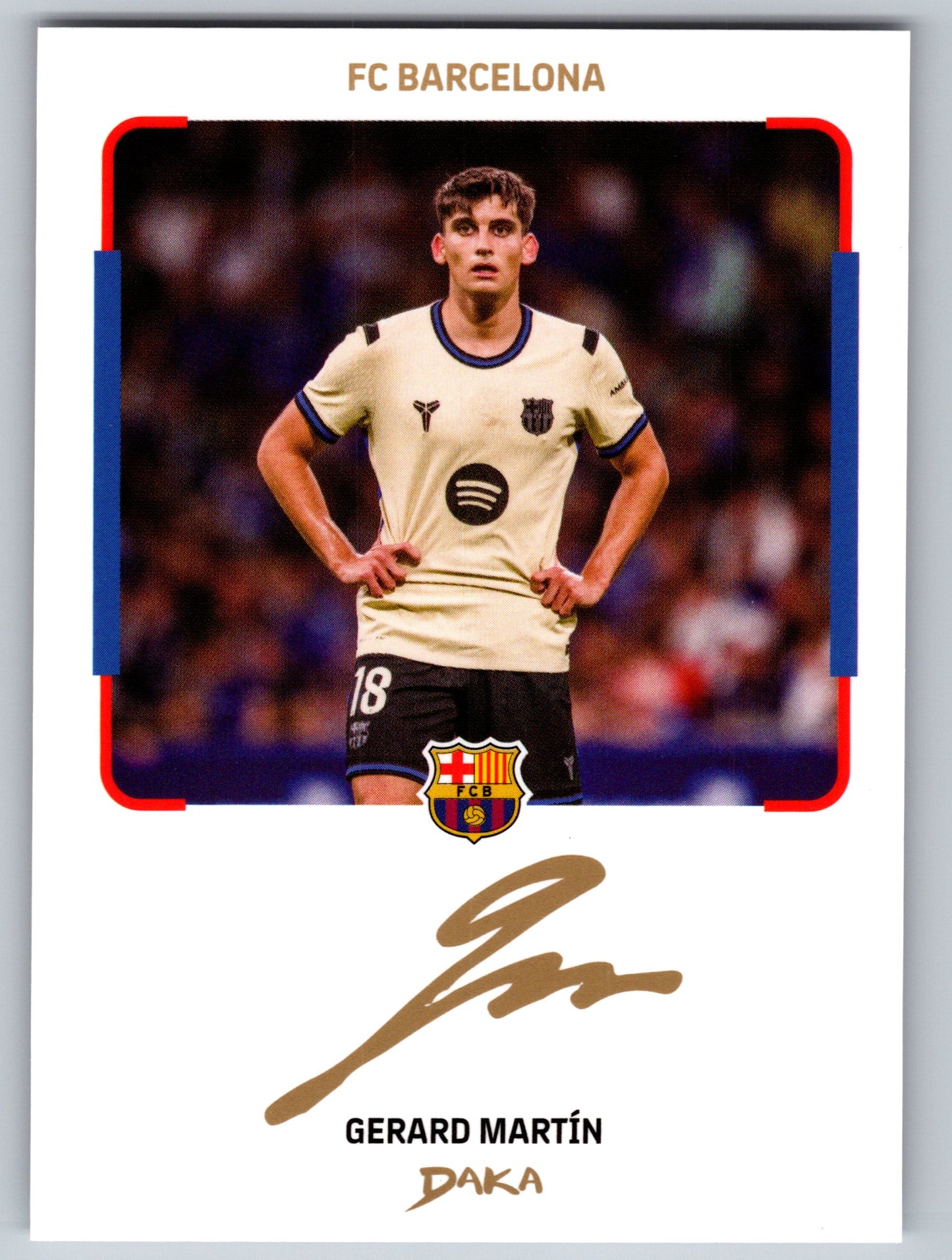 Gerard Martín - DAKA Top Audience 2025-26 FC Barcelona #IC-3 Instant Cheki Insert