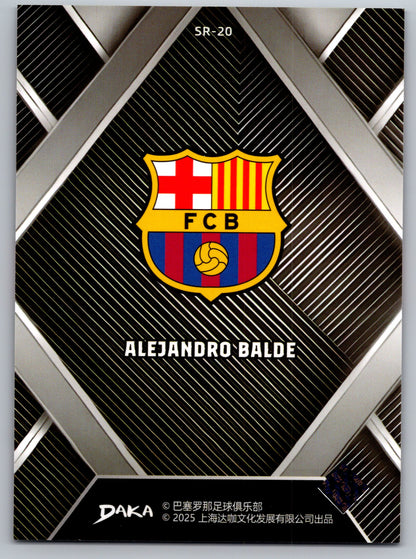 Alejandro Balde - DAKA Top Audience 2025-26 FC Barcelona #SR-20 Sharp Rhombus Insert