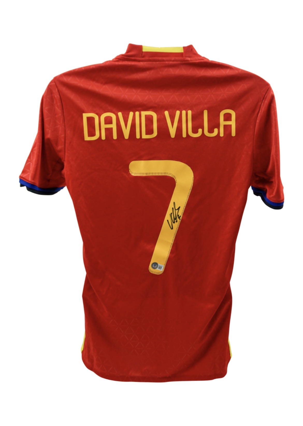 David Villa Signiertes Spanien Trikot – Original Adidas Authentic Nr. 7 Handsigniert mit Beckett COA