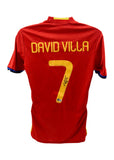 David Villa Signiertes Spanien Trikot – Original Adidas Authentic Nr. 7 Handsigniert mit Beckett COA