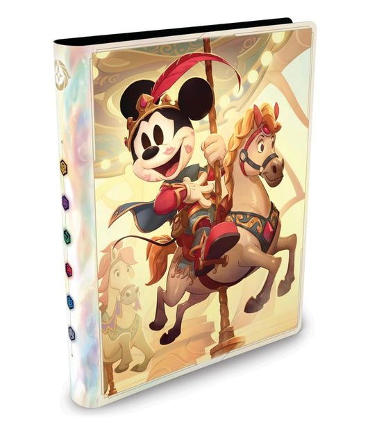 Disney Lorcana Sammelalbum Portfolio mit Micky- und Minnie-Motiv, Rückseite des Portfolios