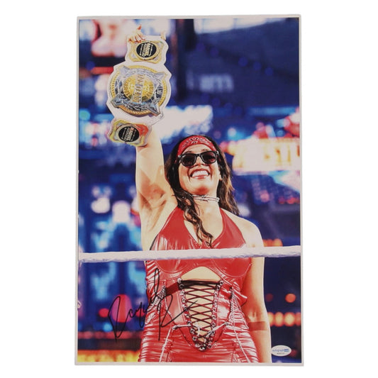 Raquel Rodriguez Signed WWE 11x17 Photo (ACOA) – Mit Tag Team Championship Gürtel