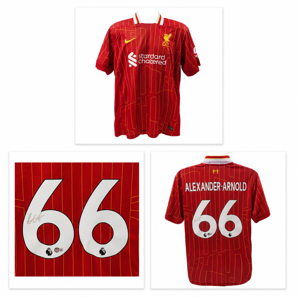 Trent Alexander-Arnold Signiertes Liverpool FC Trikot 2024/25 – Original Nike Heimtrikot Nr. 66 mit Beckett COA