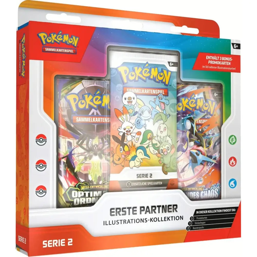 Pokémon Erste Partner Serie 2 (Deutsch), Verpackungsansicht des Sammelkartenprodukts