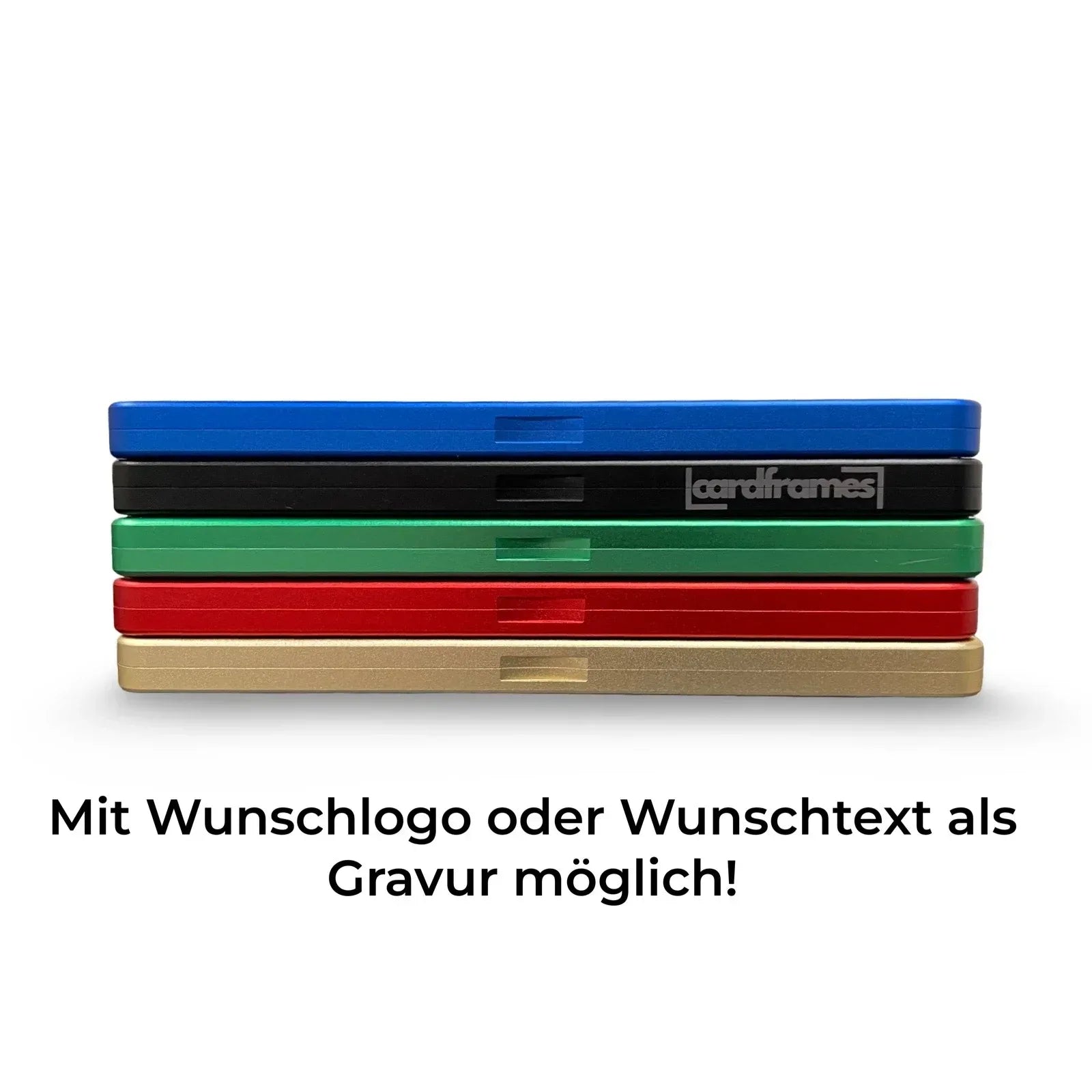 PSA Slab Aluminium Case mit Wunschlogo oder Schriftzug - Cardframes.de