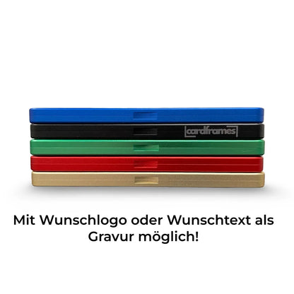 PSA Slab Aluminium Case mit Wunschlogo oder Schriftzug - Cardframes.de
