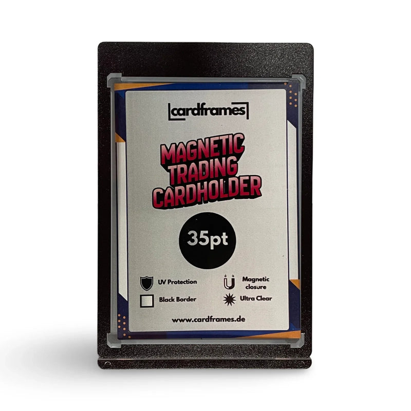 35pt Black Magnetic Card Holder Sammelkarten Mag One Touch UV Schutz, Matt - Cardframes.de