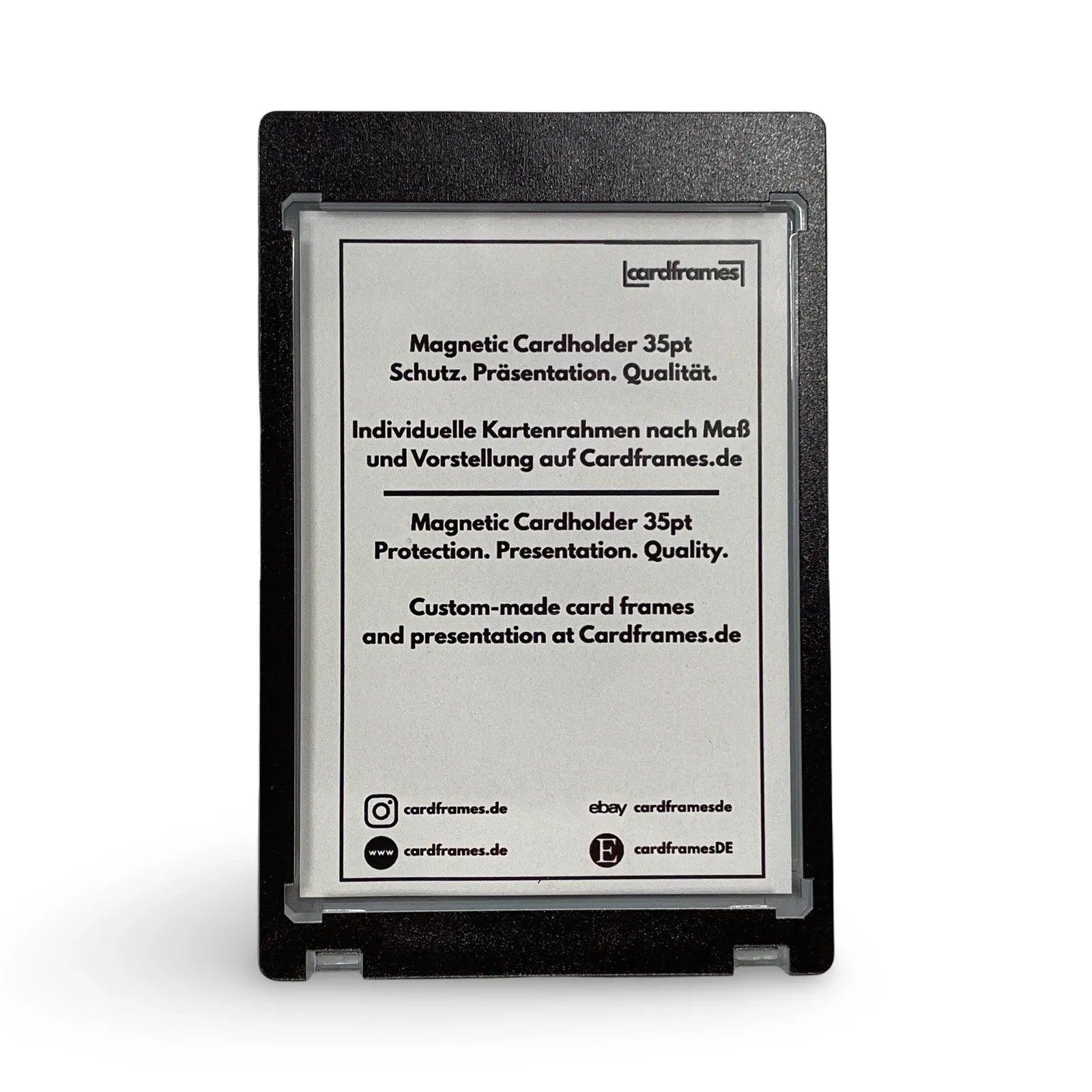 35pt Black Magnetic Card Holder Sammelkarten Mag One Touch UV Schutz, Matt - Cardframes.de