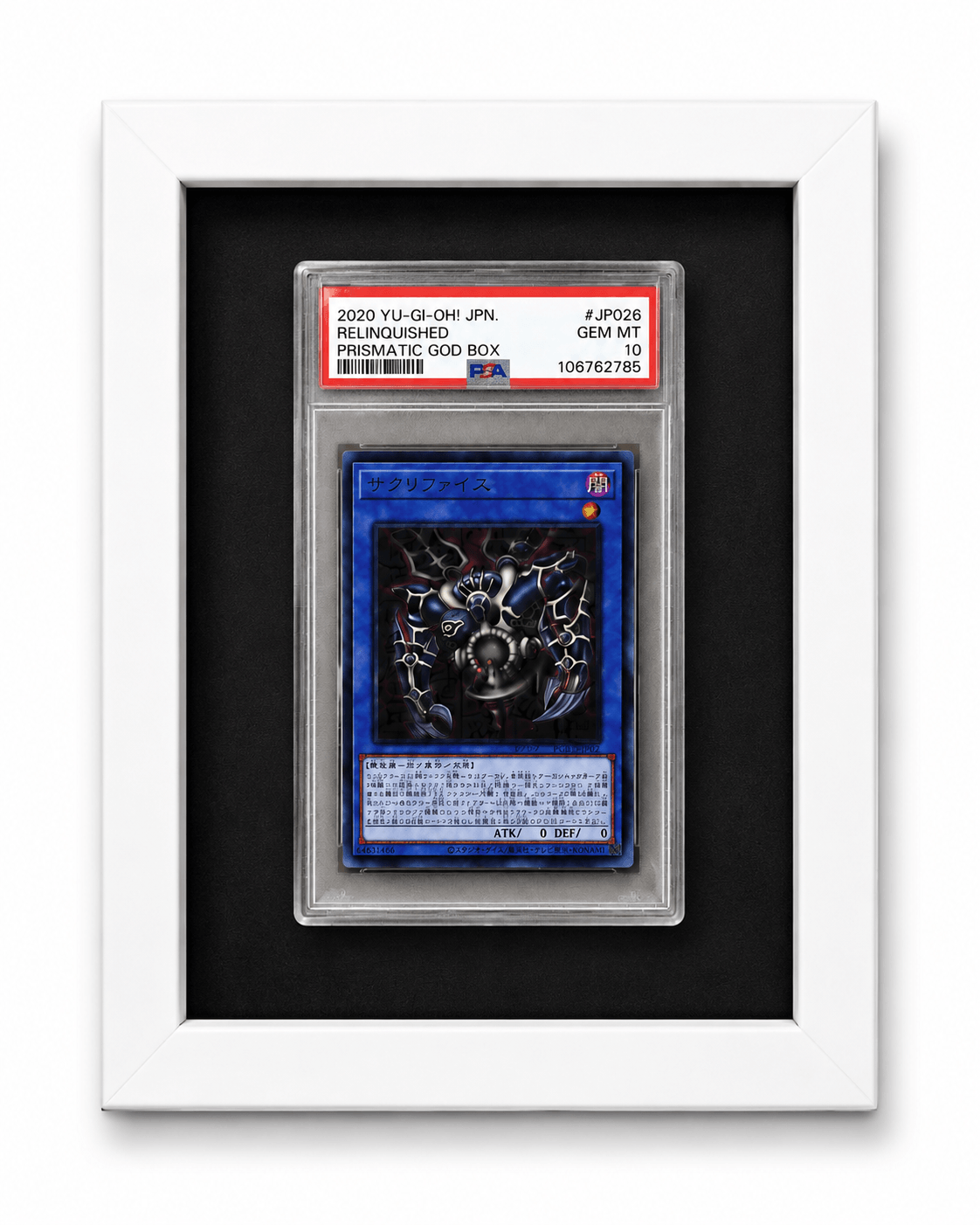 Rahmen für 1 PSA Slab Weiß - Cardframes.de