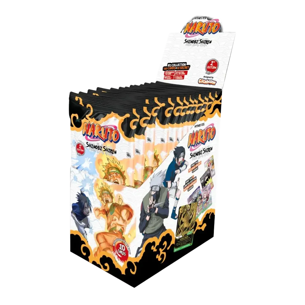 Naruto Mythos TCG Shinobi Shiren Set 2 Booster Display EN, Verpackung mit 24 Boostern