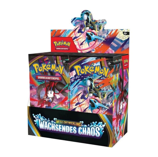 Pokemon Mega-Entwicklung - Wachsendes Chaos Display mit 36 Booster - Cardframes.de
