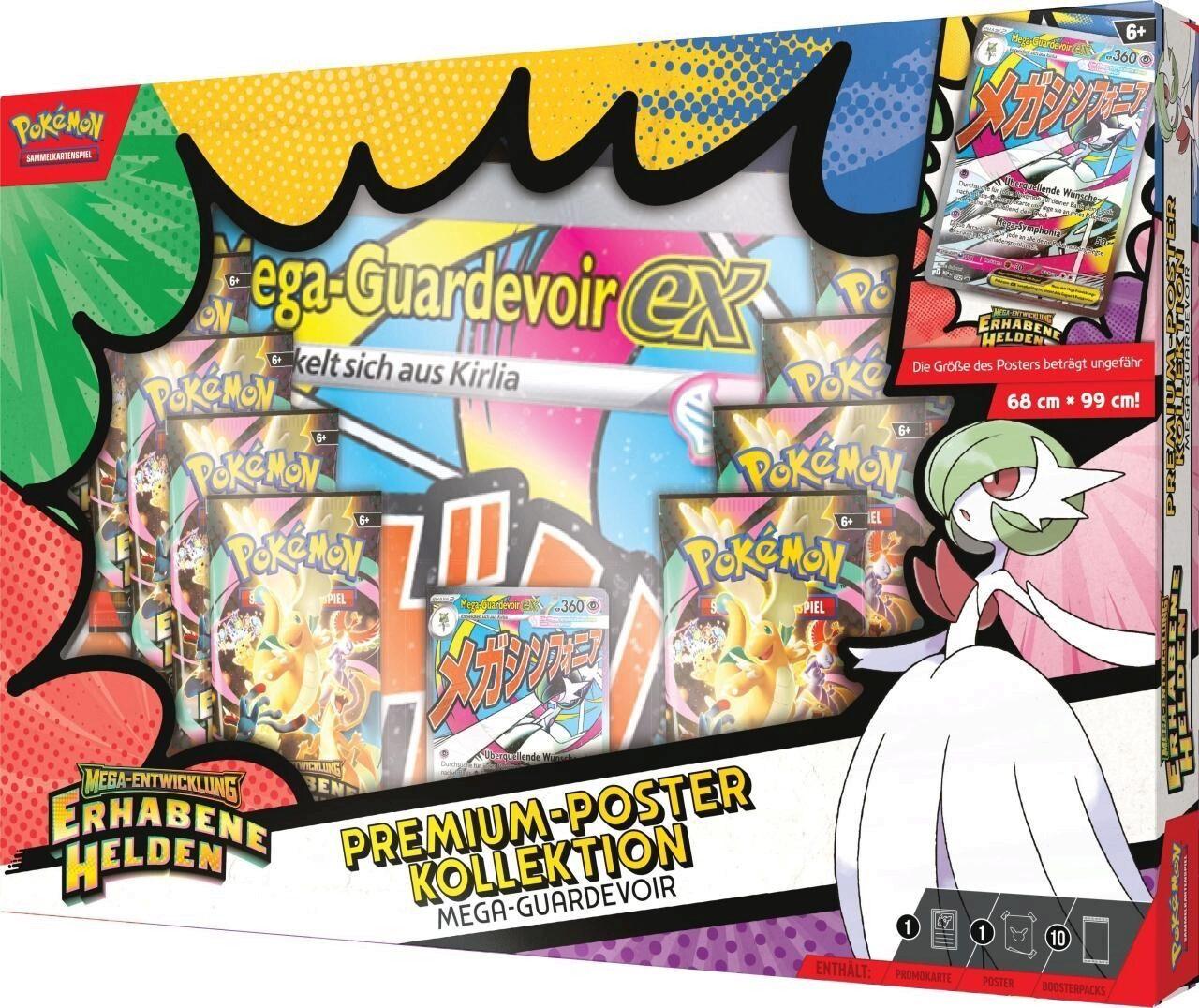 Pokémon Premium-Poster-Kollektion Mega-Entwicklung - Erhabene Helden: Mega-Guardevoir-ex oder Mega-Lucario-ex - Cardframes.de