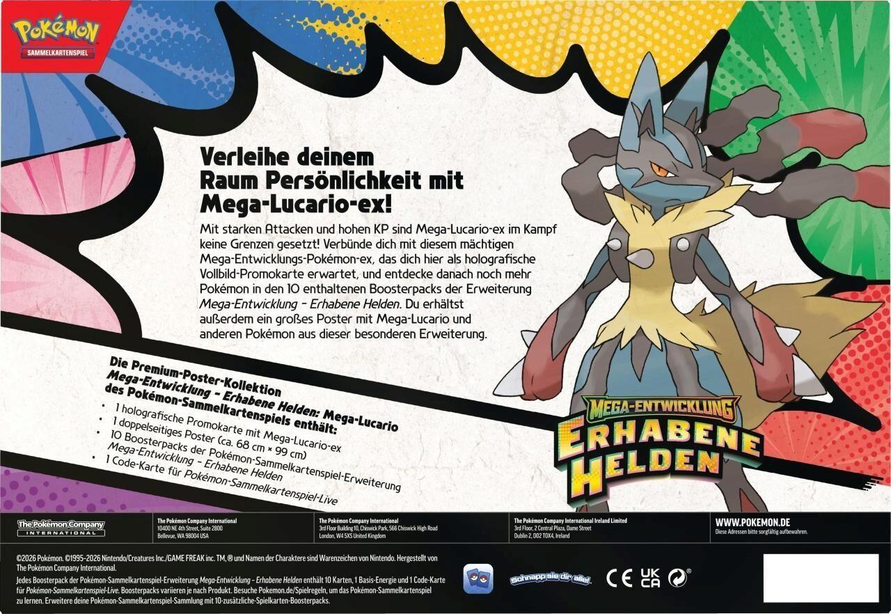 Pokémon Premium-Poster-Kollektion Mega-Entwicklung - Erhabene Helden: Mega-Guardevoir-ex oder Mega-Lucario-ex - Cardframes.de