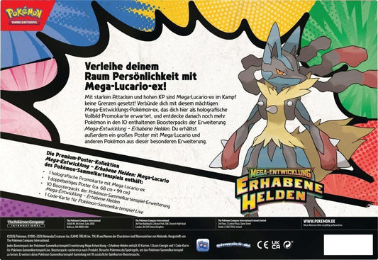 Pokémon Premium-Poster-Kollektion Mega-Entwicklung - Erhabene Helden: Mega-Guardevoir-ex oder Mega-Lucario-ex - Cardframes.de
