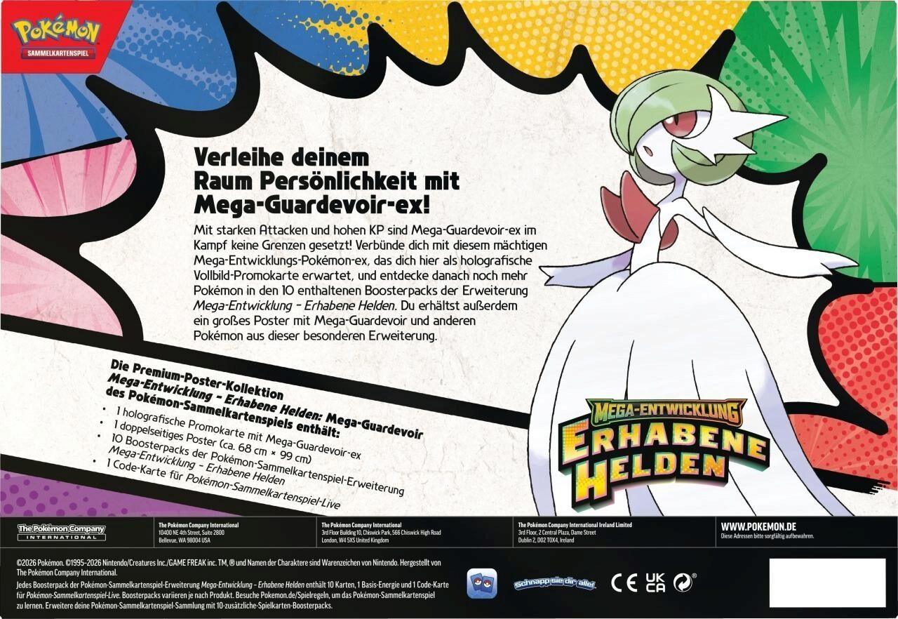 Pokémon Premium-Poster-Kollektion Mega-Entwicklung - Erhabene Helden: Mega-Guardevoir-ex oder Mega-Lucario-ex - Cardframes.de
