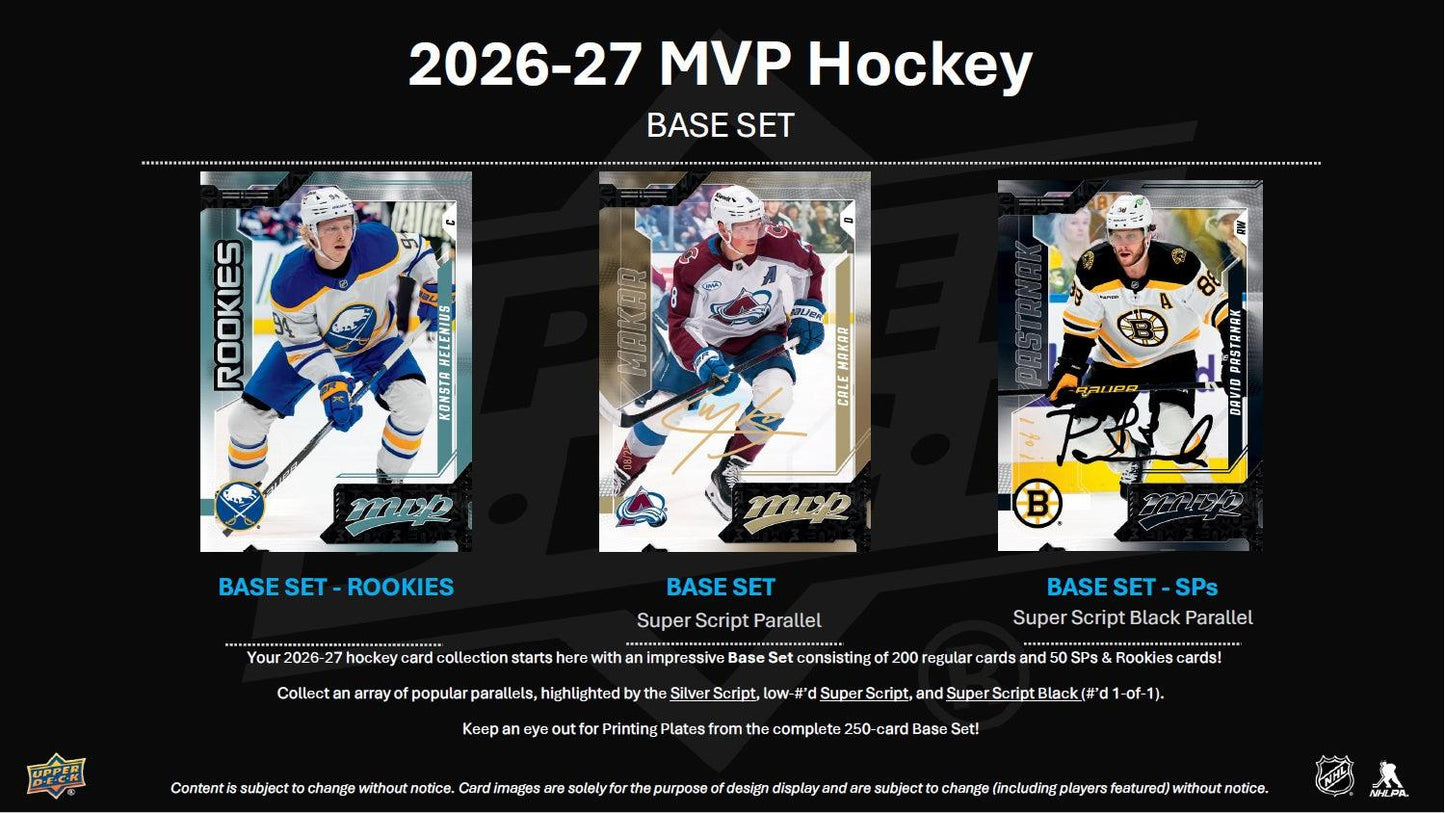 2026–27 NHL Upper Deck MVP Hockey (Hobby Box) | Vorbestellung | Release 15.08.2026 - Cardframes.de