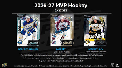 2026–27 NHL Upper Deck MVP Hockey (Hobby Box) | Vorbestellung | Release 15.08.2026 - Cardframes.de