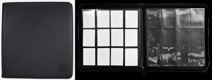 TCG Guru 12-Pocket Zipper Binder Xenon Schwarz für 480 Karten