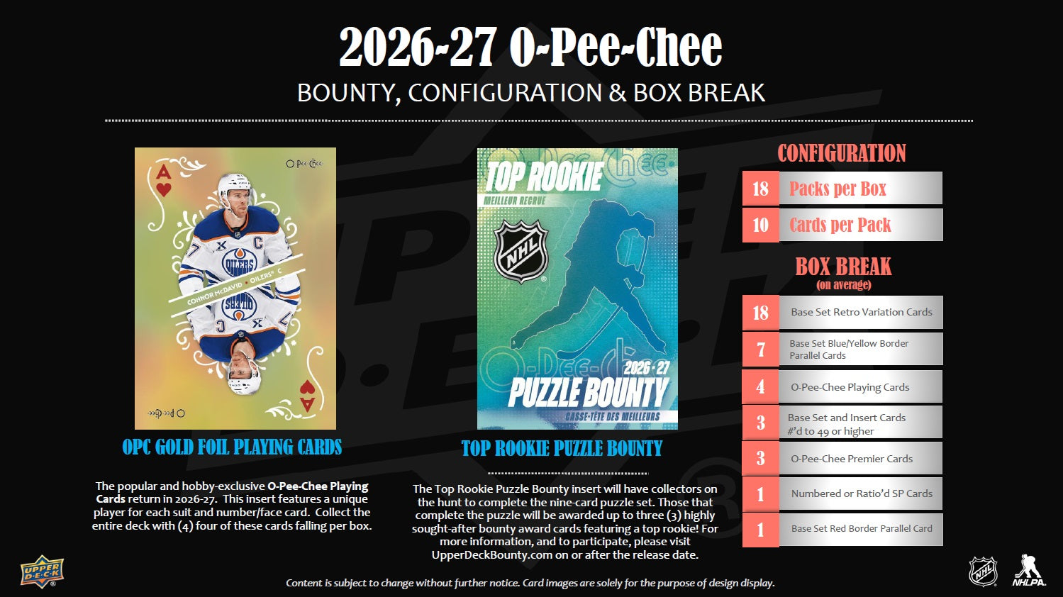 O-Pee-Chee 2026-27 – Parallelen