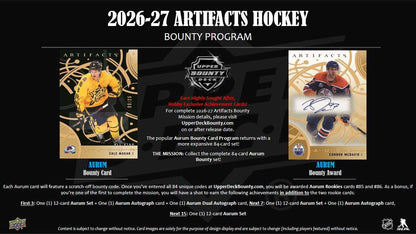 2026–27 NHL Upper Deck Artifacts Hockey (Hobby Box) | Vorbestellung | Release 15.09.2026 - Cardframes.de