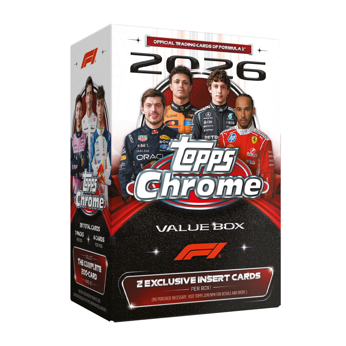 2026 Topps Chrome Formel 1 Value Box, Verpackung