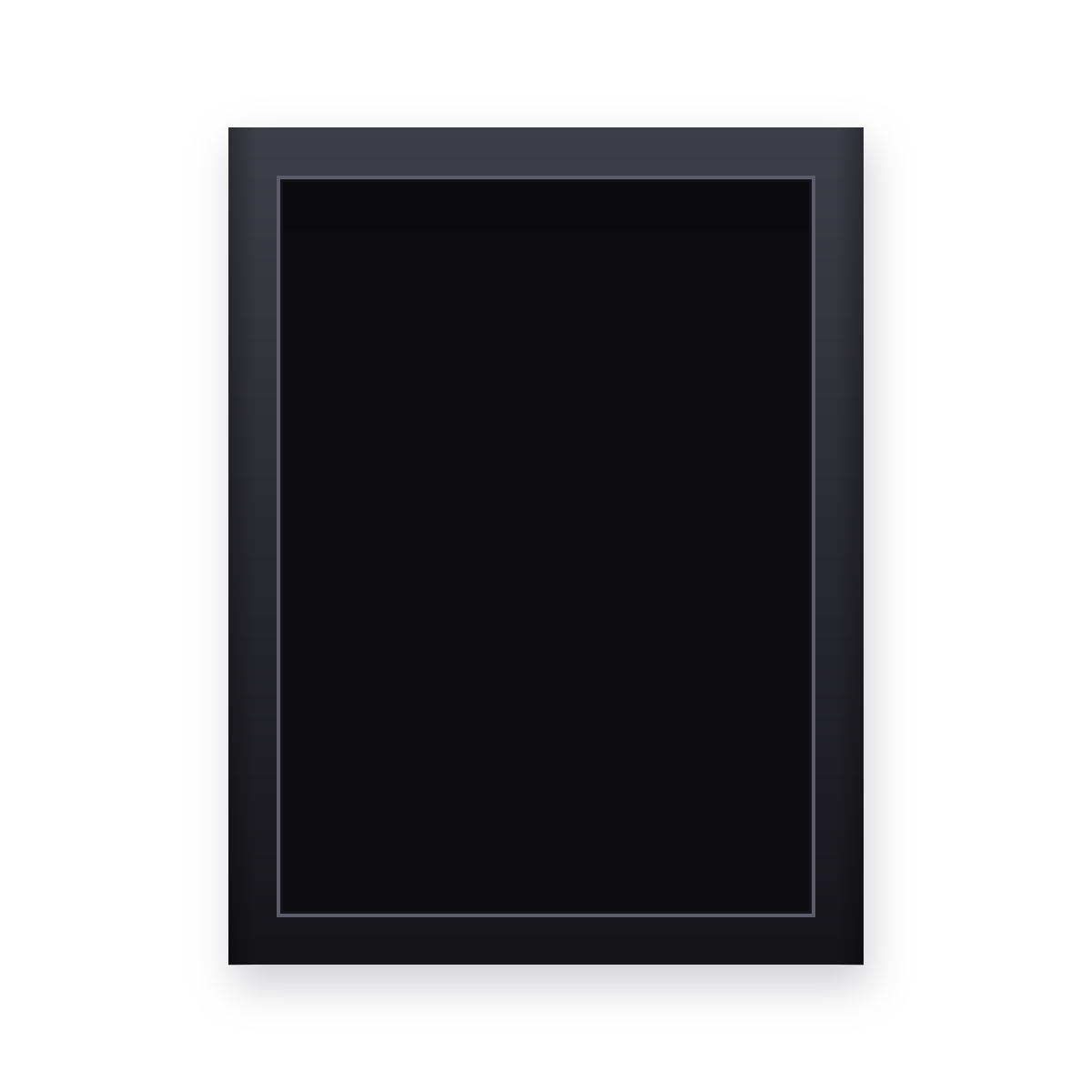 Sammelkartenrahmen 13 × 18 cm in Schwarz