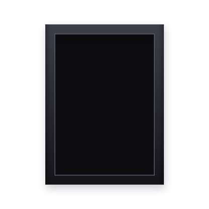Sammelkartenrahmen 21 × 30 cm in Schwarz