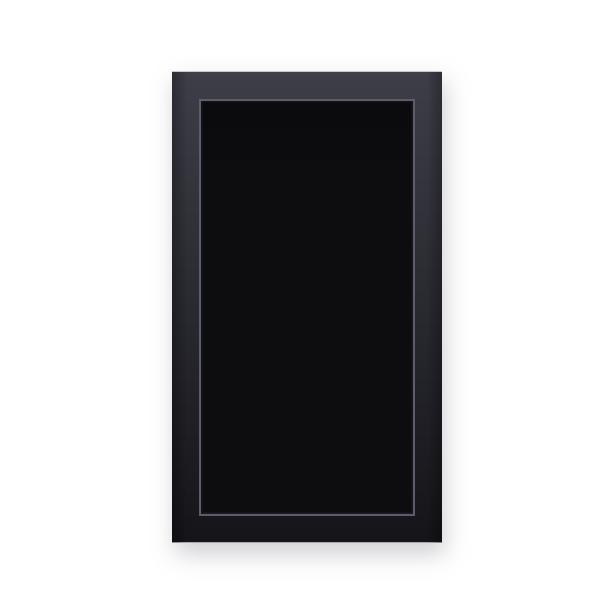 Sammelkartenrahmen 28 × 55 cm in Schwarz
