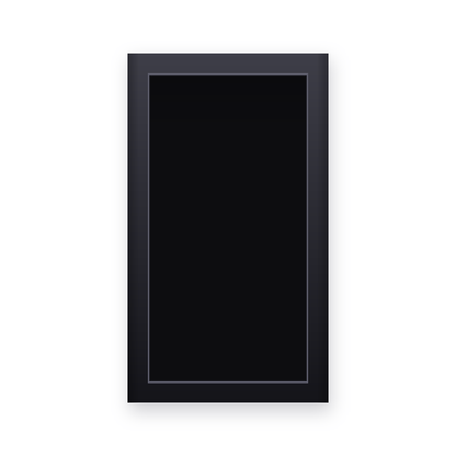 Sammelkartenrahmen 28 × 55 cm in Schwarz