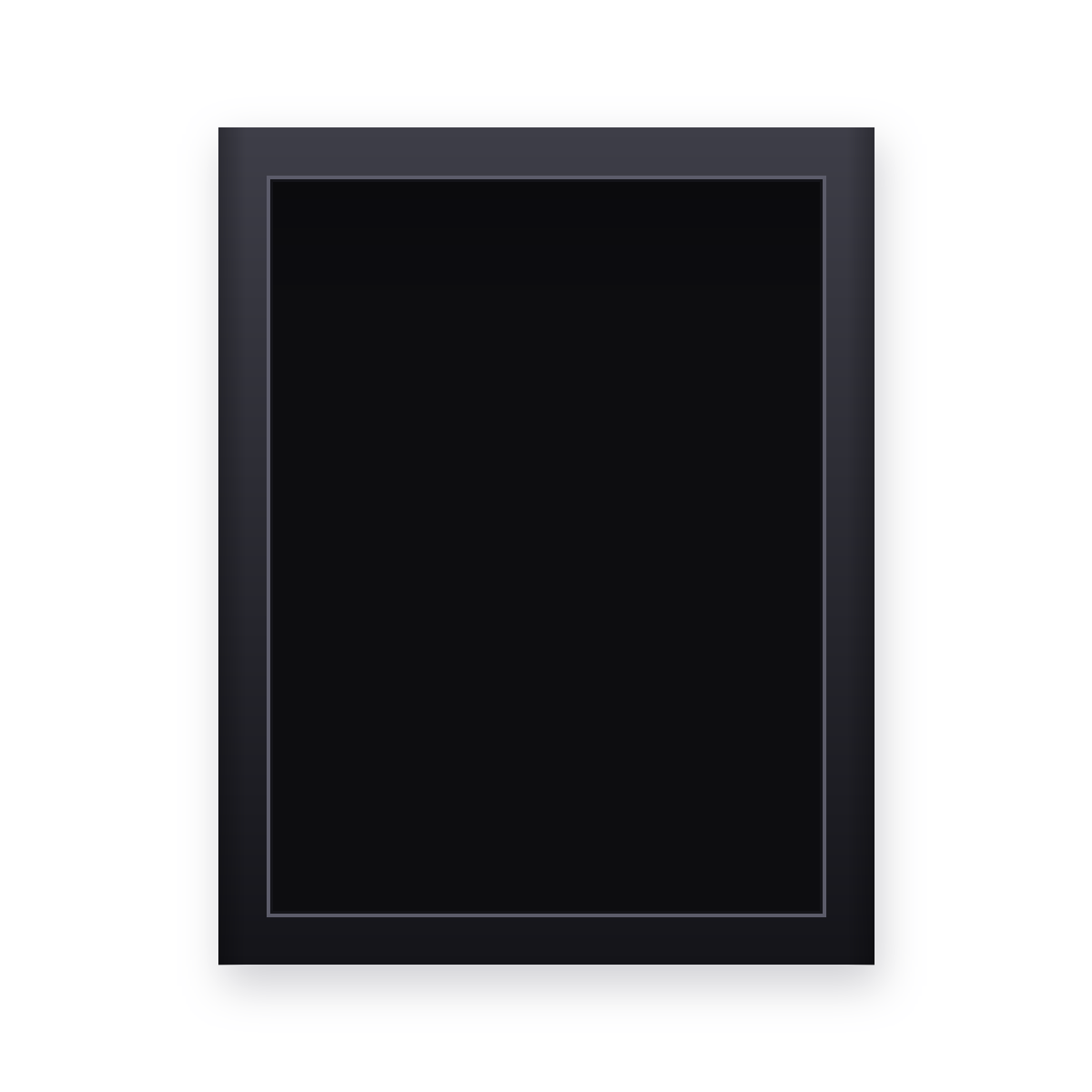 Sammelkartenrahmen 30 × 40 cm in Schwarz