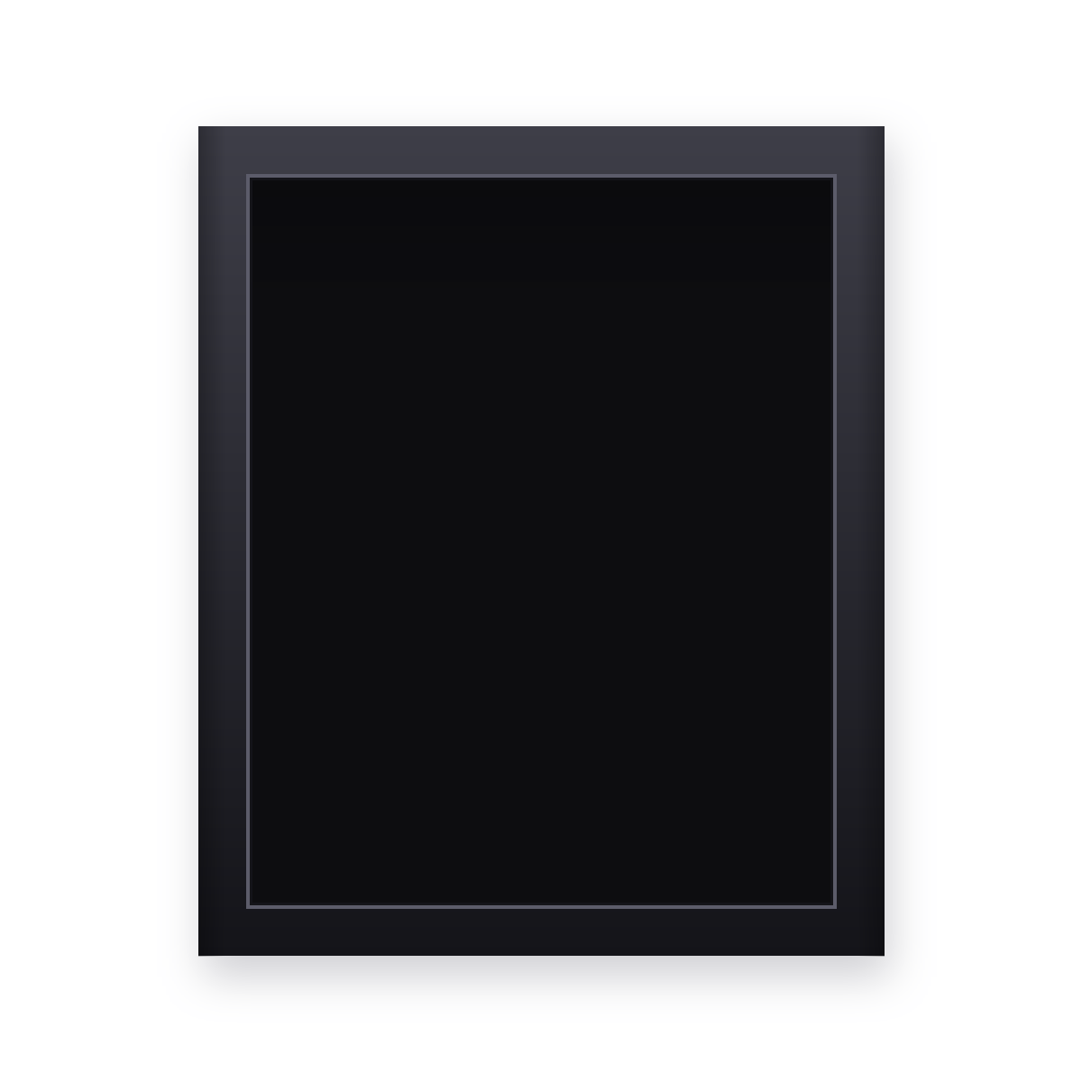 Sammelkartenrahmen 40 × 50 cm in Schwarz