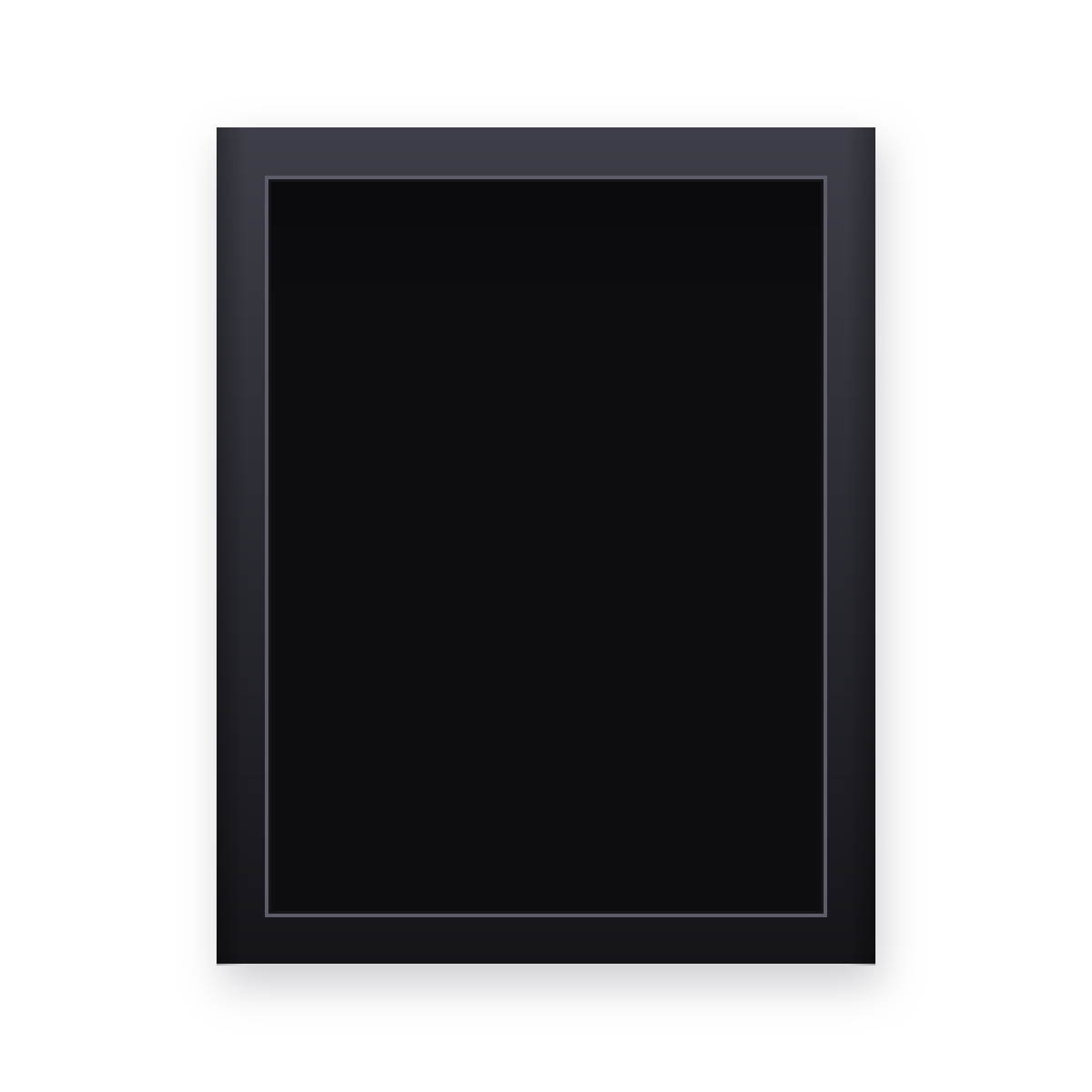 Sammelkartenrahmen 46 × 61 cm in Schwarz