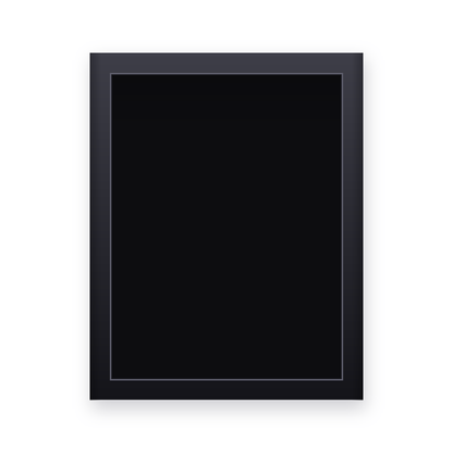 Sammelkartenrahmen 46 × 61 cm in Schwarz