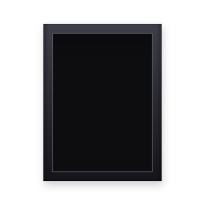 Sammelkartenrahmen 50 × 70 cm in Schwarz
