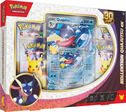 Pokémon Kollektion 30 Jahre Quajutsu-ex, deutsche Verpackung
