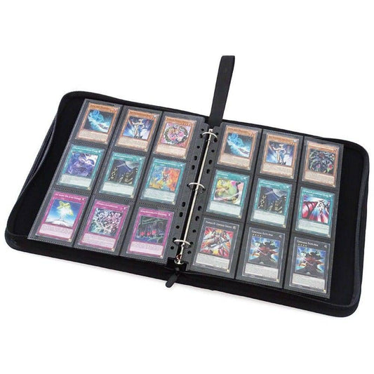 Sammel - Ringalbum, schwarz (450 Karten/25 Seiten) für Pokemon, Yu - Gi - Oh - Cardframes.de